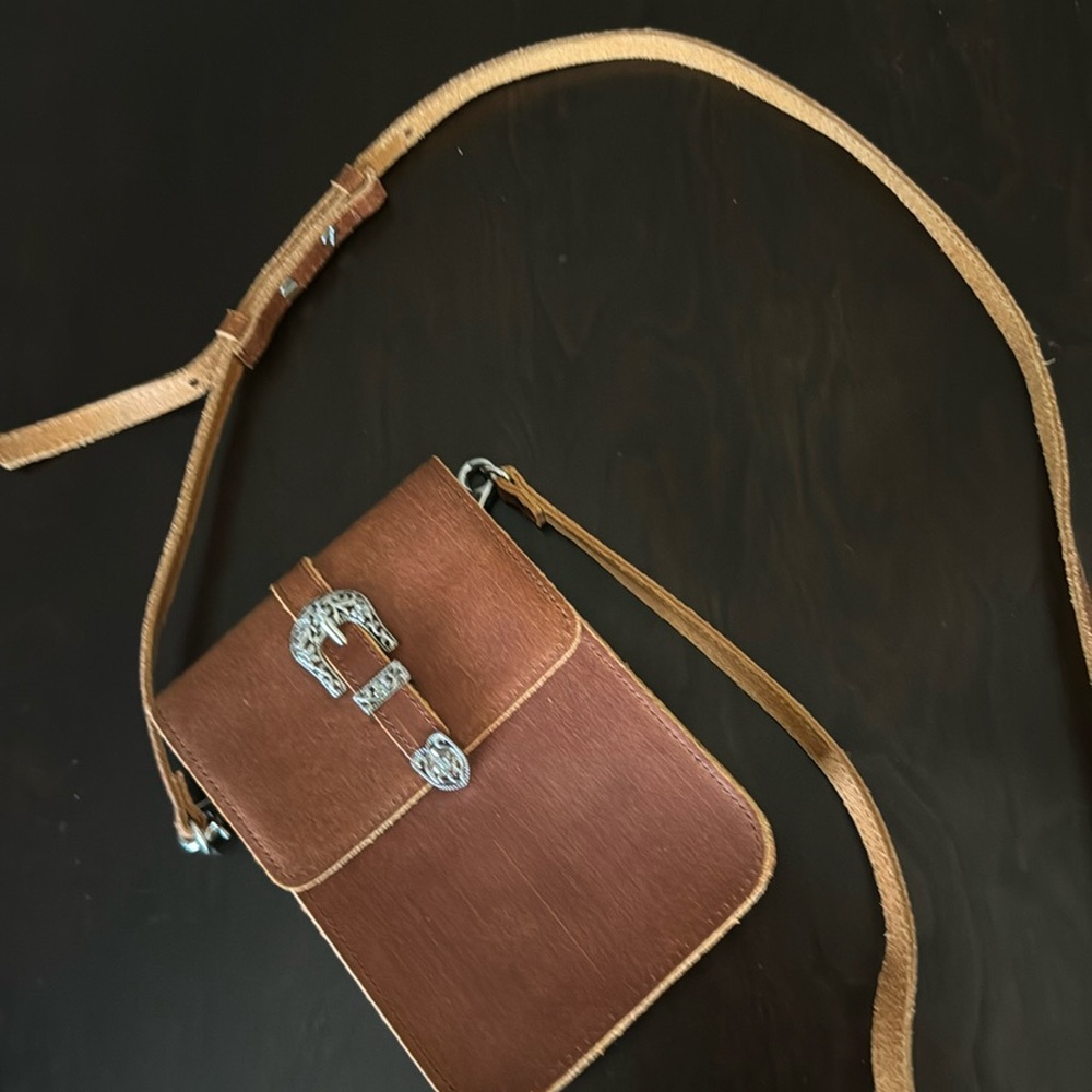 Small leather cross-body purse